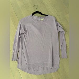 Lavender sweater with zipper